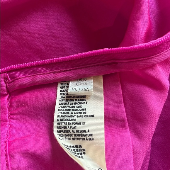 Free People Normani Bias Cut Satin Skirt In Electric Bubblegum Size 10 - Picture 9 of 12